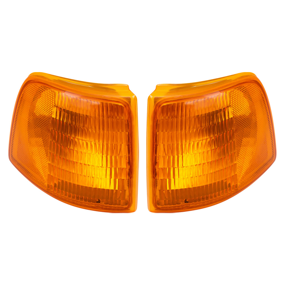 Brock Replacement Driver and Passenger Park Signal Side Marker Lights Lamps Compatible with 1993-1997 Ranger Pickup Truck F37Z 13201 A F37Z 13200 B