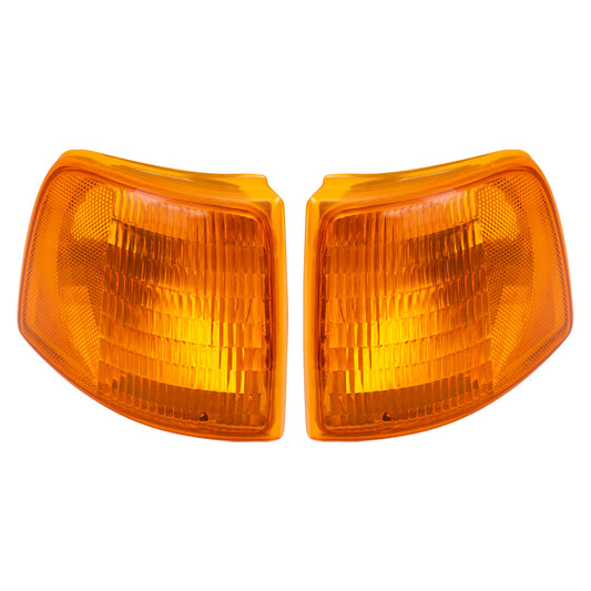 Brock Replacement Driver and Passenger Park Signal Side Marker Lights Lamps Compatible with 1993-1997 Ranger Pickup Truck F37Z 13201 A F37Z 13200 B