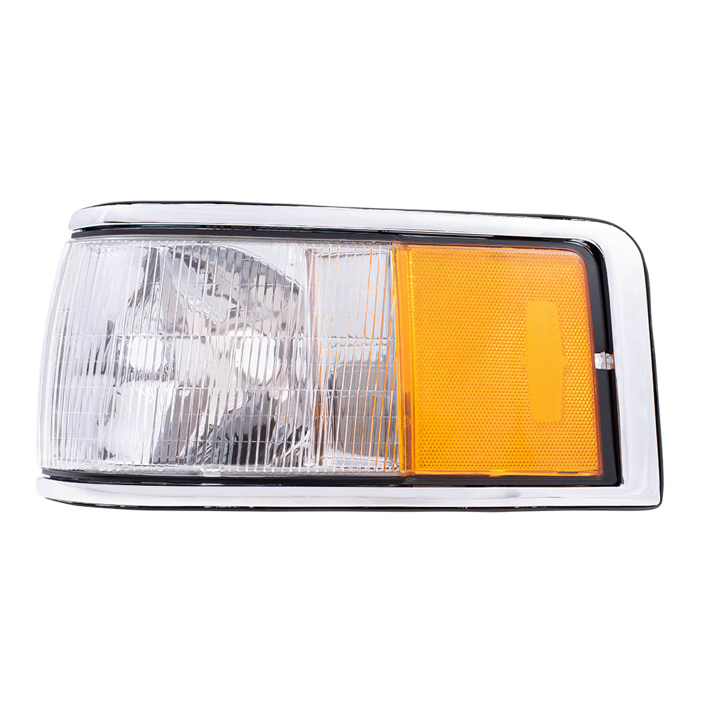 Brock Replacement Drivers Signal Side Marker Light Lamp Lens Compatible with 1990-1994 Town Car FOVY15A201B