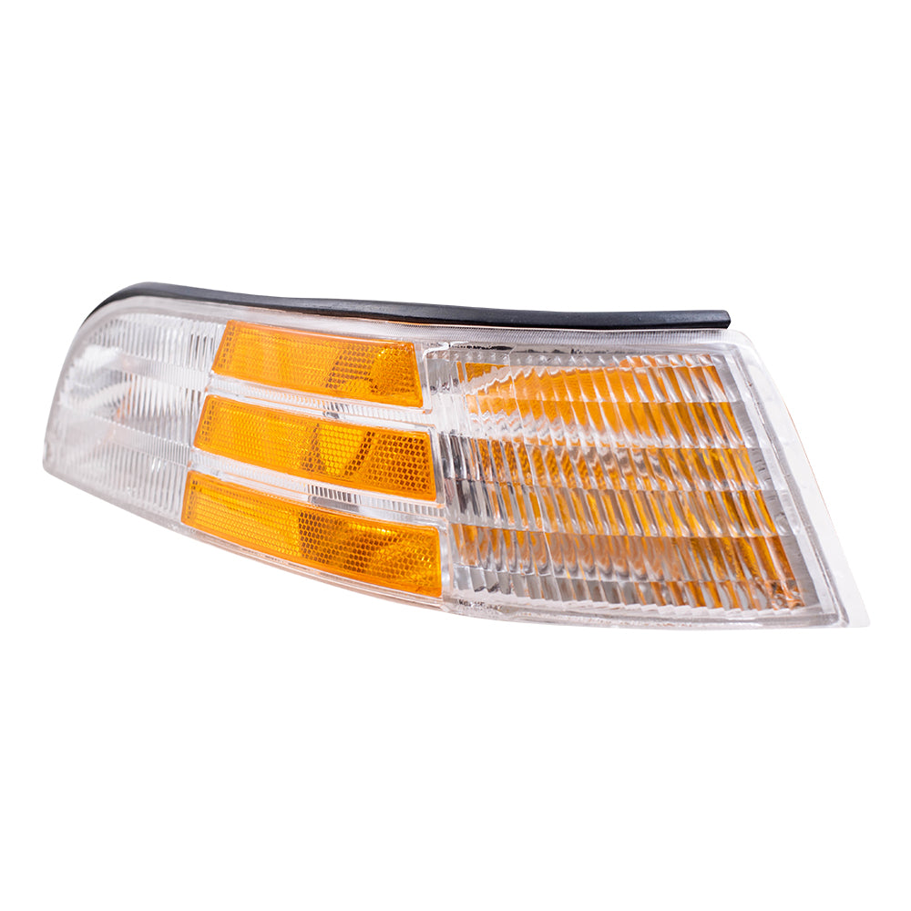 Brock Replacement Driver and Passenger Park Signal Side Marker Lights w/ Corner Lamps Compatible with 1992-1997 Crown Victoria