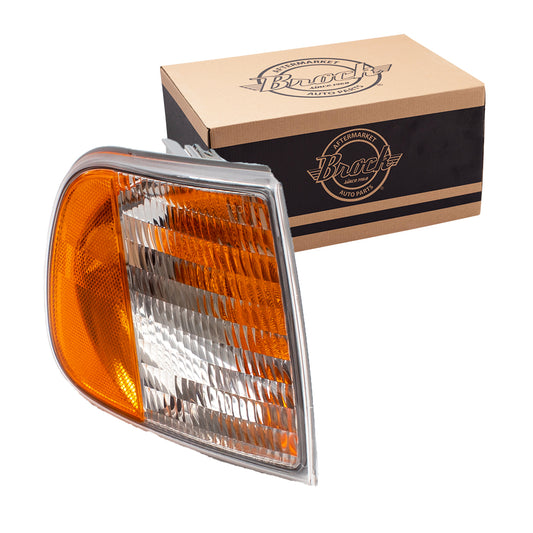Brock Aftermarket Replacement Passenger Right Park/Signal Light Unit Compatible with 1997-2003 Ford F-150