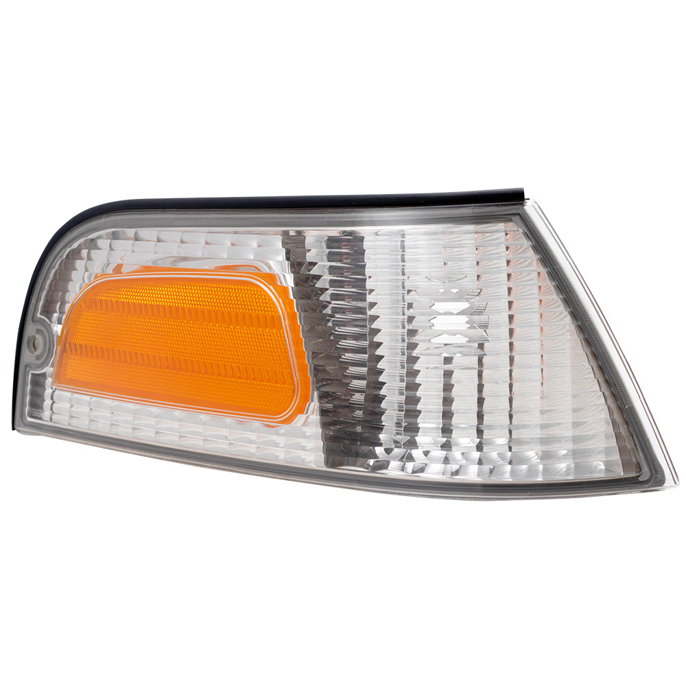Brock Replacement Driver and Passenger Park Signal Side Marker Lights Lamps Lenses Compatible with 1998-2011 Crown Victoria XW7Z15A201BA 5W7Z15A201AA