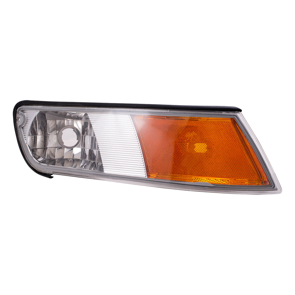 Brock Replacement Driver and Passenger Park Signal Side Marker Lights Lamps Compatible with 1998-2002 Grand Marquis XW3Z 15A201 BB XW3Z 15A201 AB