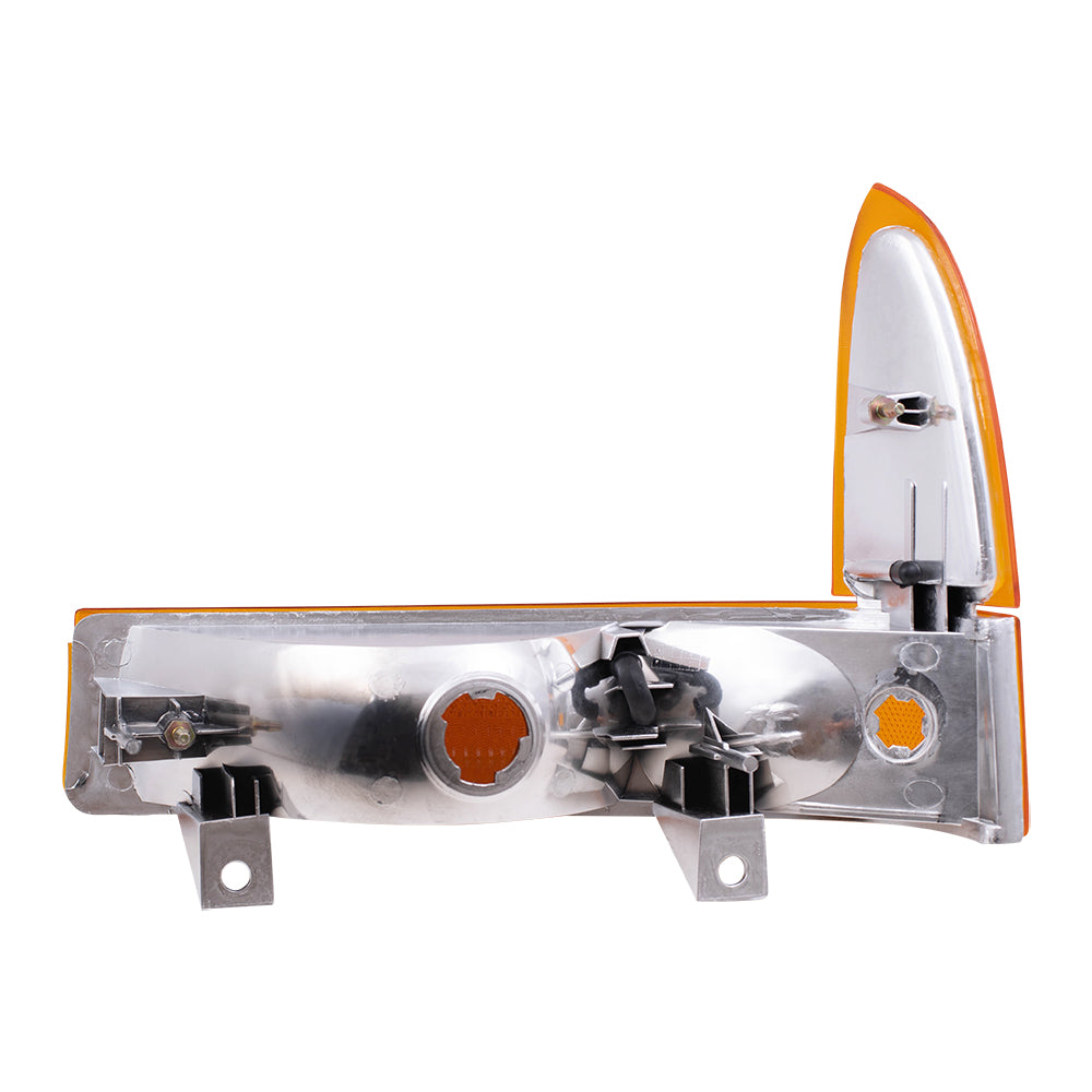 Park Signal Lights fit Ford Super Duty Pickup Excursion Front Set w/ Amber Lens