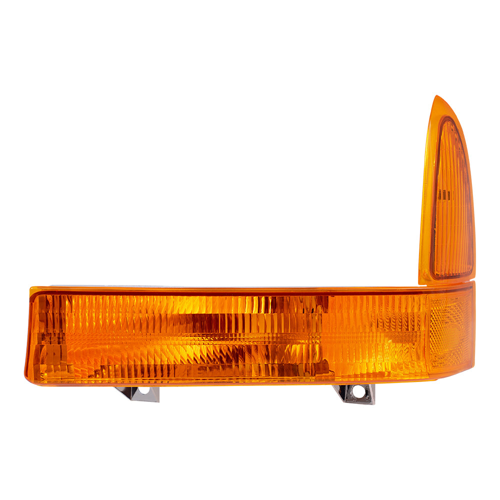 Brock Replacement Drivers Park Signal Front Marker Light with Amber Lens Compatible with 1999-2004 F250 F350 F450 Super Duty Pickup Truck