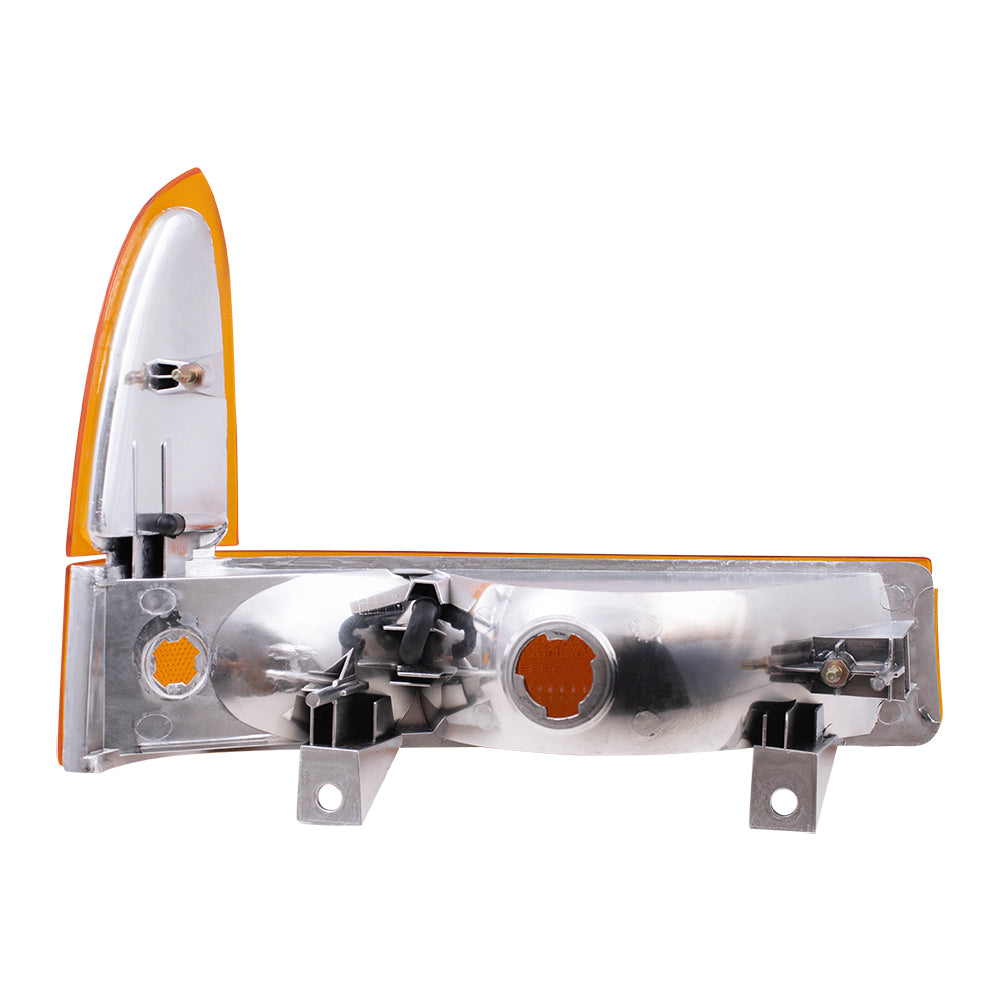 Brock Replacement Drivers Park Signal Front Marker Light with Amber Lens Compatible with 1999-2004 F250 F350 F450 Super Duty Pickup Truck