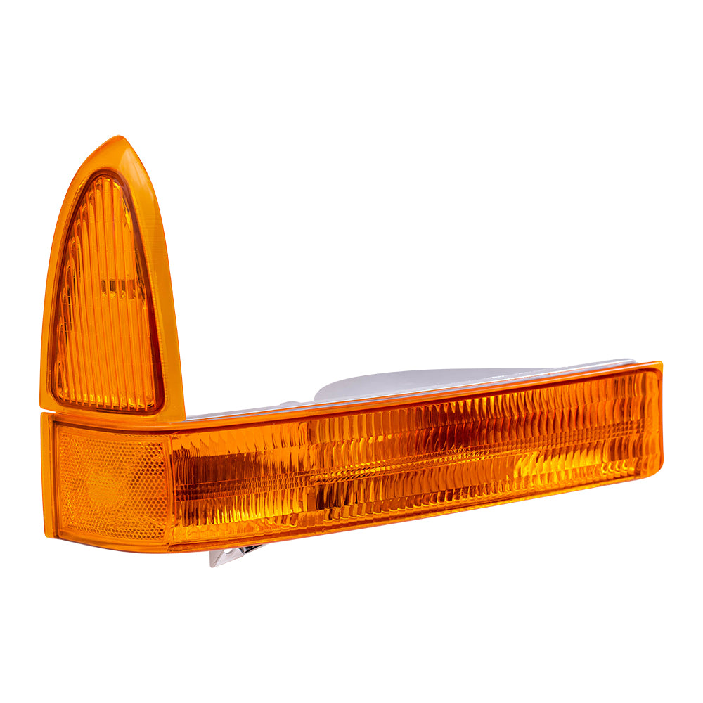 Brock Replacement Passengers Park Signal Front Marker Light with Amber Lens Compatible with 1999-2004 Super Duty Pickup Truck SUV XC3Z 13200 BA