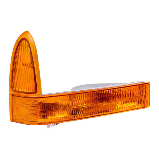 Brock Replacement Passengers Park Signal Front Marker Light with Amber Lens Compatible with 1999-2004 Super Duty Pickup Truck SUV XC3Z 13200 BA