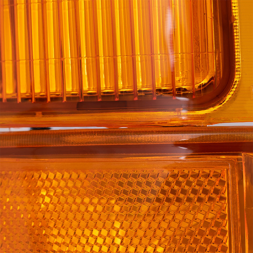 Brock Replacement Passengers Park Signal Front Marker Light with Amber Lens Compatible with 1999-2004 Super Duty Pickup Truck SUV XC3Z 13200 BA