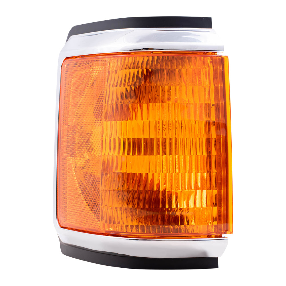 Park Signal Light fits 87-91 Ford Pickup Bronco Passenger Corner Lamp w/ Chrome