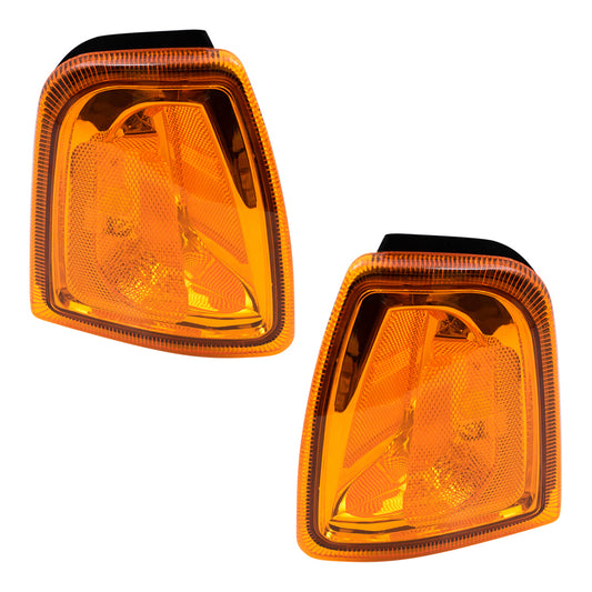 Brock Replacement Driver and Passenger Park Signal Corner Marker Light Lamp Compatible with 2001-2005 Ranger Pickup Truck 1L5Z 15A201 BA 1L5Z 15A201 AA