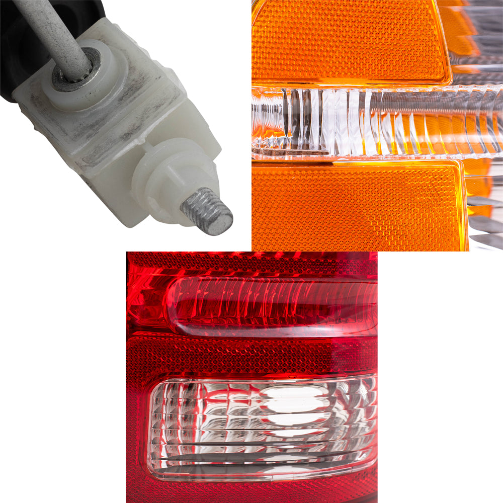 Brock Replacement Headlights Tail Lights and Park Signal Lights Compatible with 2002 2003 2004 2005 Explorer 4-Door
