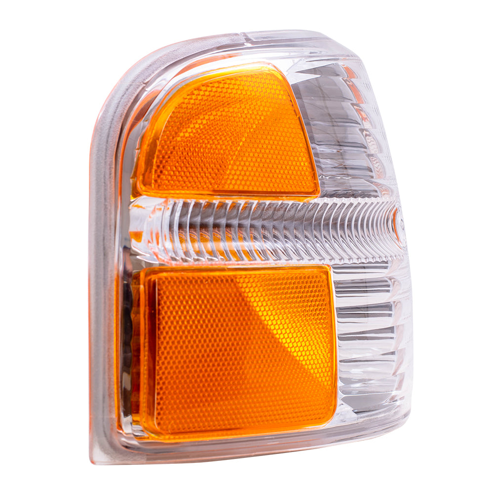 Brock Replacement Driver and Passenger Park Signal Corner Marker Light Lamp Lens Compatible with 2002-2005 Explorer 4 Door 4L2Z13201AB 4L2Z13200AB