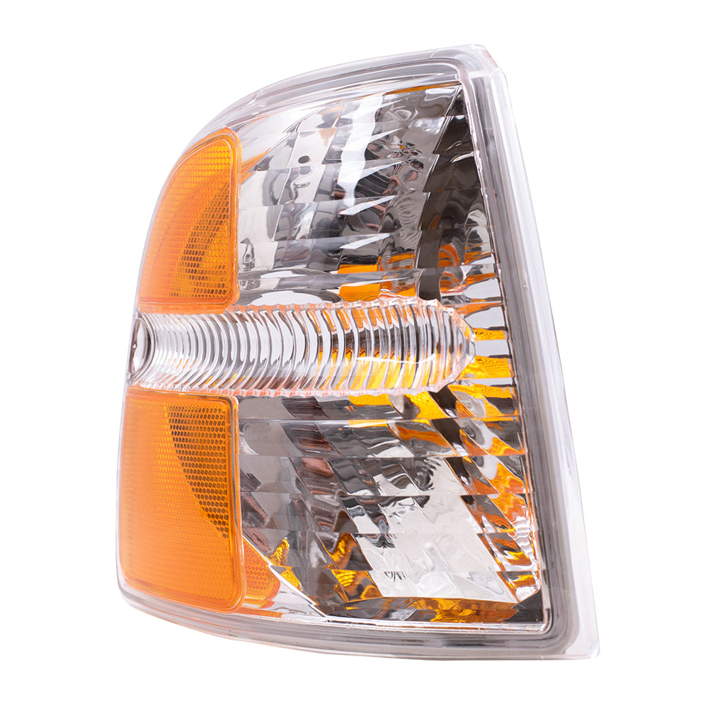 Brock Replacement Driver and Passenger Park Signal Corner Marker Light Lamp Lens Compatible with 2002-2005 Explorer 4 Door 4L2Z13201AB 4L2Z13200AB