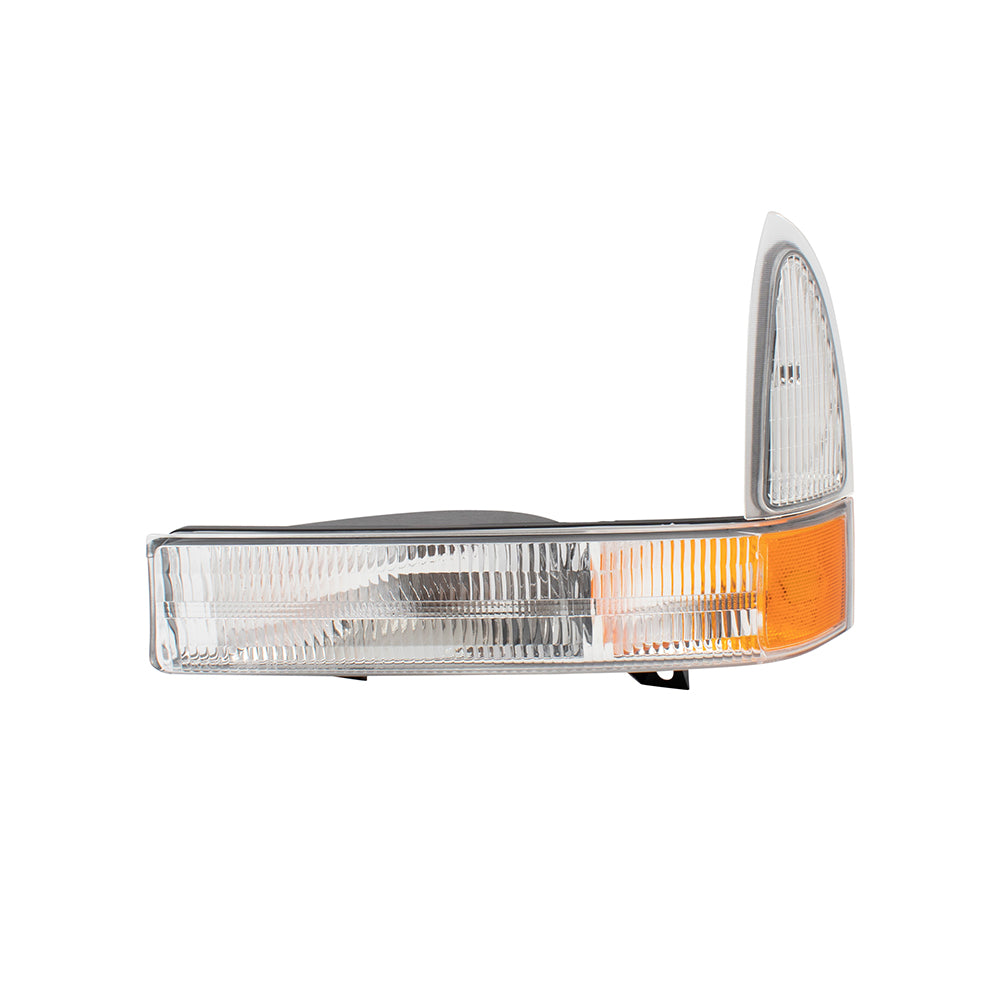 Brock Replacement Drivers Park Signal Front Marker Light with Clear Lens Compatible with 1999-2004 F250 F350 Super Duty Pickup Truck 2C3Z13201AA