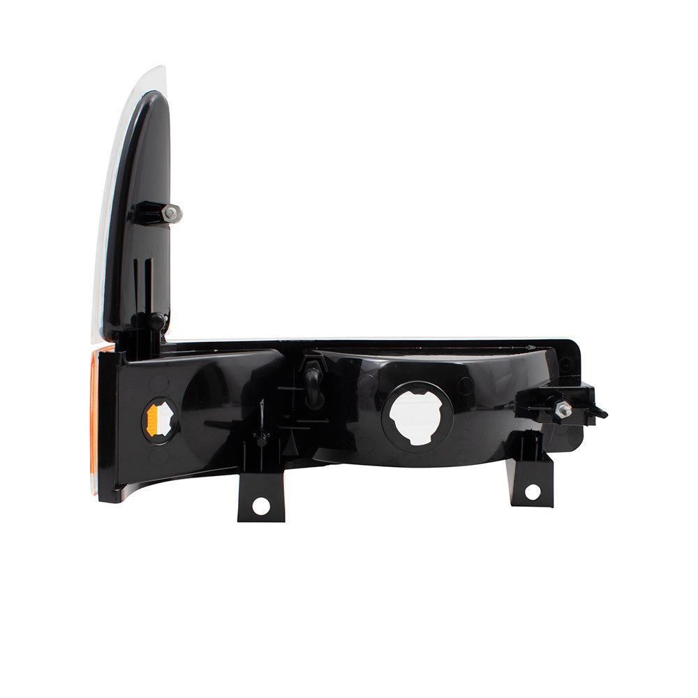 Brock Replacement Drivers Park Signal Front Marker Light with Clear Lens Compatible with 1999-2004 F250 F350 Super Duty Pickup Truck 2C3Z13201AA