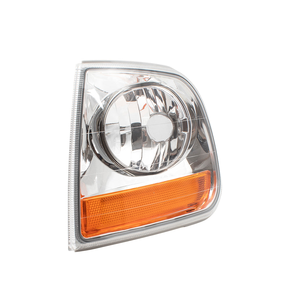 Brock Replacement Drivers Park Signal Corner Marker Light Lamp Compatible with 2001-2004 F150 Lightning Pickup Truck 1L3Z 13201 BA