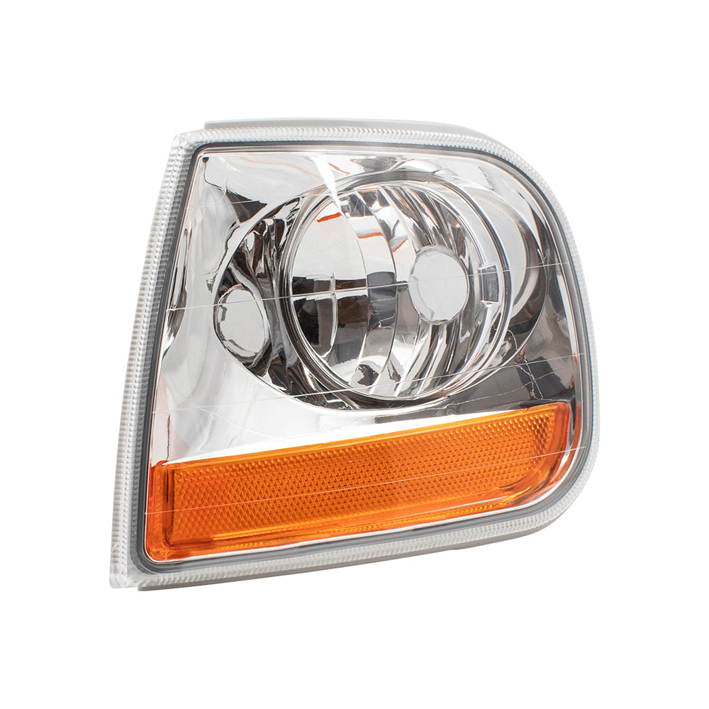 Brock Replacement Drivers Park Signal Corner Marker Light Lamp Compatible with 2001-2004 F150 Lightning Pickup Truck 1L3Z 13201 BA