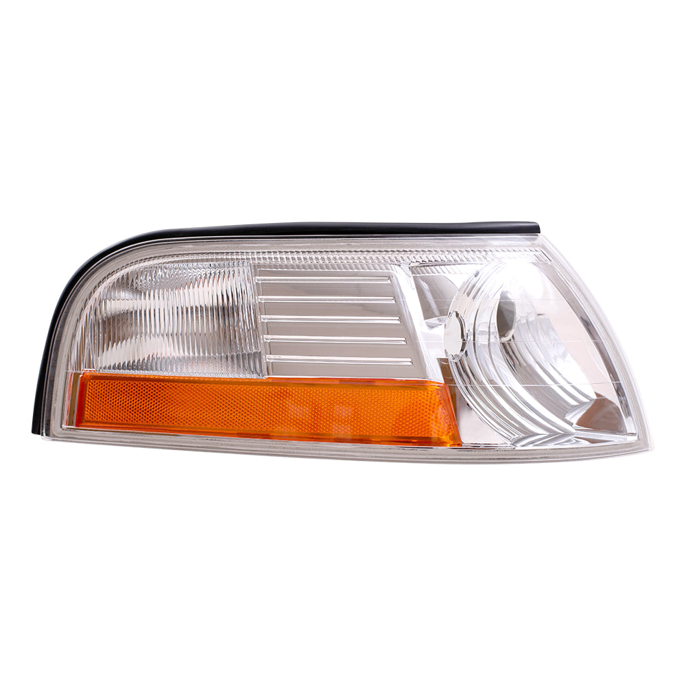 Brock Replacement Driver and Passenger Park Signal Side Marker Lights Compatible with 2003-2005 Grand Marquis 3W3Z13201AA 3W3Z13200AA