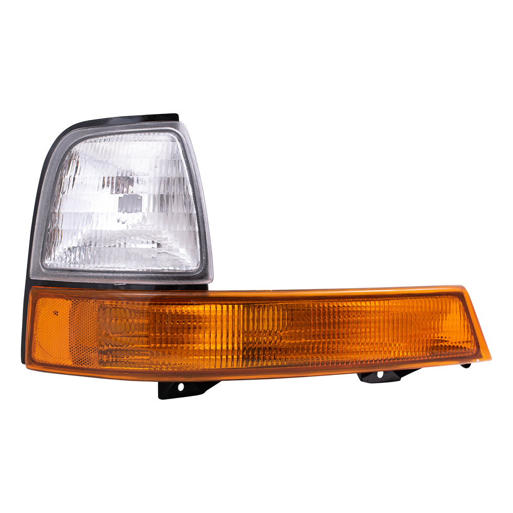 Brock Replacement Driver and Passenger Park Signal Corner Marker Lights Amber & Clear Lens Compatible with 1998-2000 Ranger Pickup Truck XL5Z13201AA F87Z13200BA