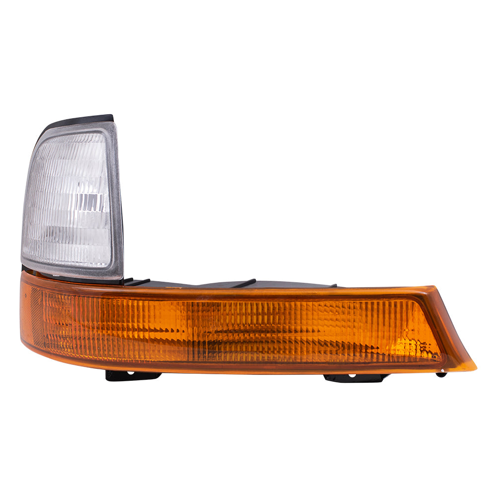 Brock Replacement Driver and Passenger Park Signal Corner Marker Lights Amber & Clear Lens Compatible with 1998-2000 Ranger Pickup Truck XL5Z13201AA F87Z13200BA