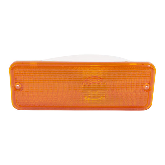 Brock Replacement Park Signal Front Marker Light with Amber Lens Compatible with 1975-1977 F100 F150 F250 F350 + 1975-1978 E-Series Van