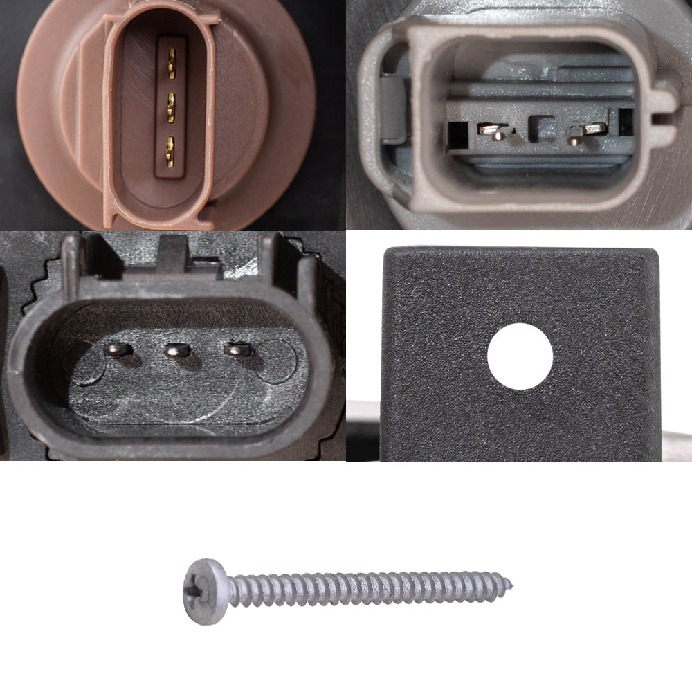 Brock Aftermarket Replacement Driver Left Passenger Right Headlights with Black Bezel-Round Fog Lights-Fog Light Mounting Brackets 6 Piece Set Compatible with 2006-2008 FD F-150