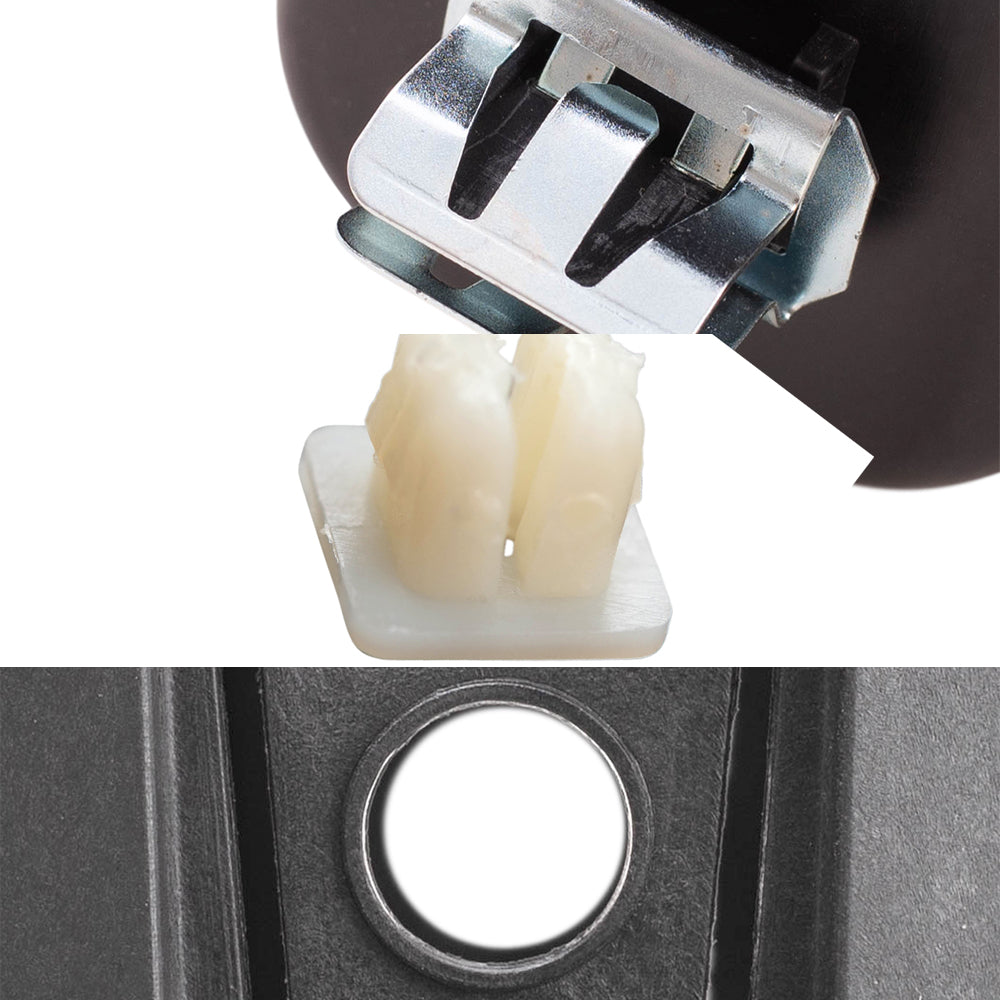 Brock Aftermarket Replacement Driver Left Passenger Right Headlights with Black Bezel-Round Fog Lights-Fog Light Mounting Brackets 6 Piece Set Compatible with 2006-2008 FD F-150