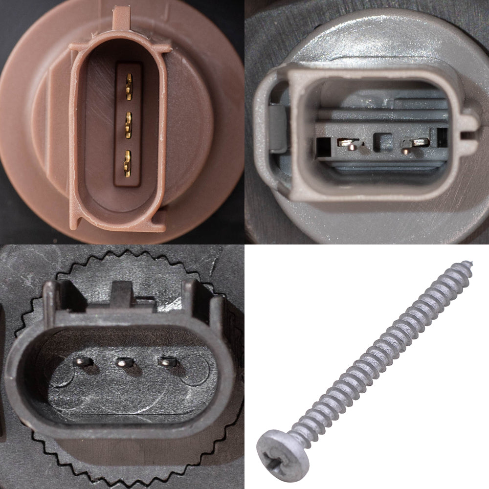 Brock Aftermarket Replacement Driver Left Passenger Right Headlights with Shadow Gray Bezel and Round Fog Lights 4 Piece Set Compatible with 2006-2008 Ford F-1500