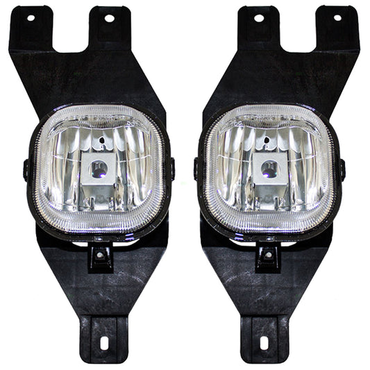 Brock Replacement Driver and Passenger Fog Lights Compatible with 2001-2004 Super Duty Pickup Truck Excursion