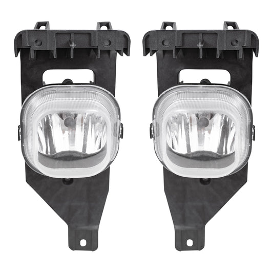 Brock Replacement Driver and Passenger Fog Lights Lamps Compatible with 2005-2007 F250 F350 F450 Super Duty Pickup Truck 2005 Excursion