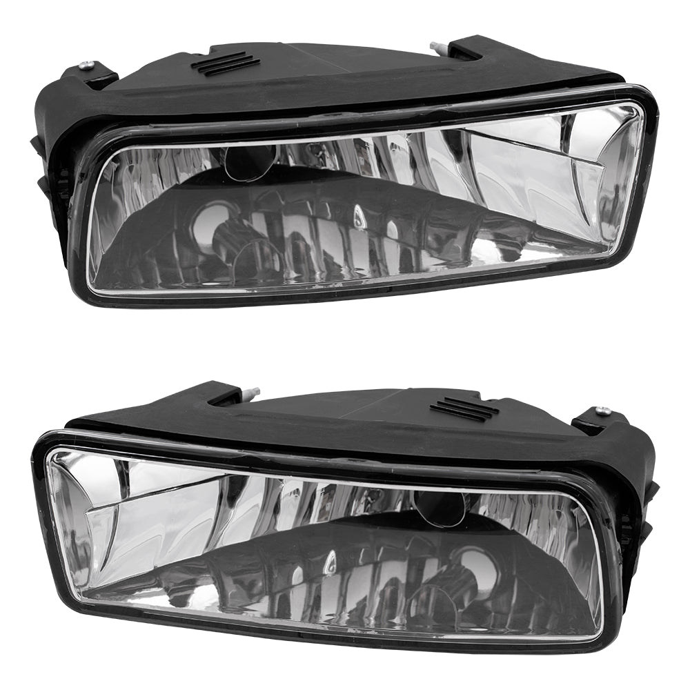 Brock Replacement Driver and Passenger Fog Lights Lamps Compatible with 2003-2006 Expedition 2L1Z15201AB 4L1Z15200AA