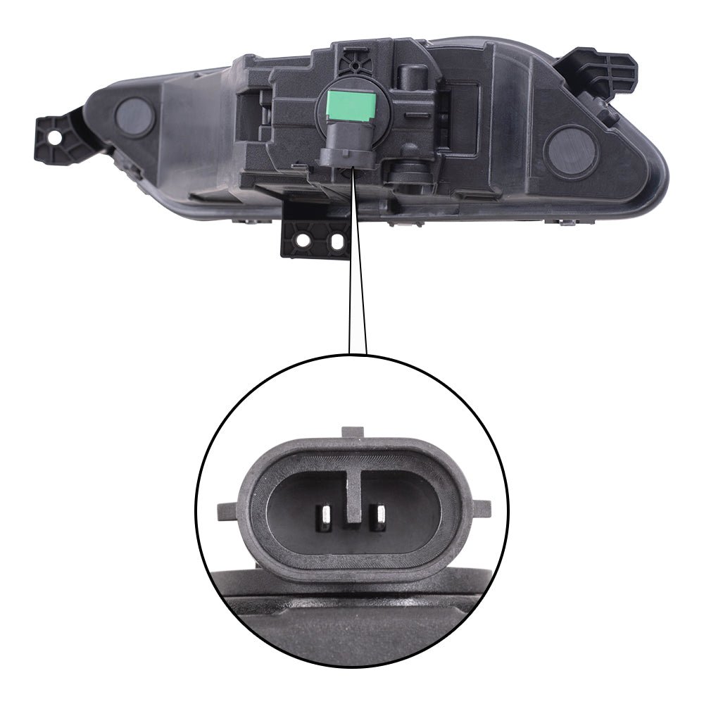 Brock Replacement Driver and Passenger Side Halogen Fog Light Assemblies Compatible with 2017-2018 Fusion