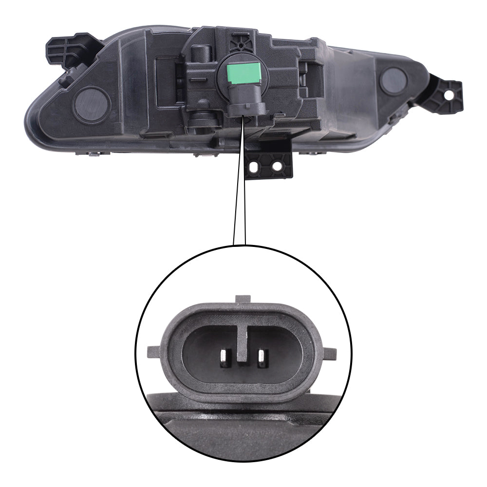 Brock Replacement Driver Side Halogen Fog Light Assembly Compatible with 2017-2018 Fusion