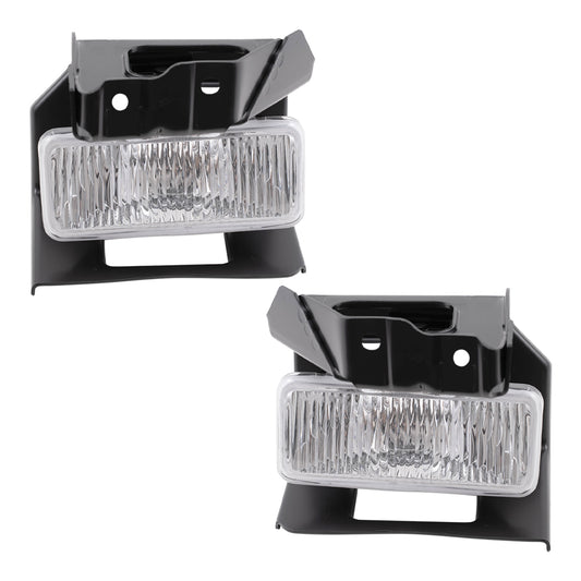 Brock Aftermarket Replacement Driver Left Passenger Right Fog Light Assembly With Bracket Set Compatible with 1995-1998 Ford Explorer Except Limited