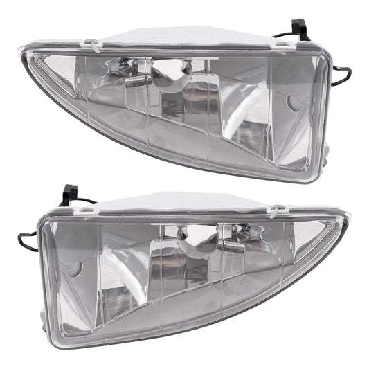 Brock Replacement Driver and Passenger Fog Lights Lamps Compatible with 2000-2004 Focus SE S2 Sony ZX3 ZX5 LX Street ZTW ZTS