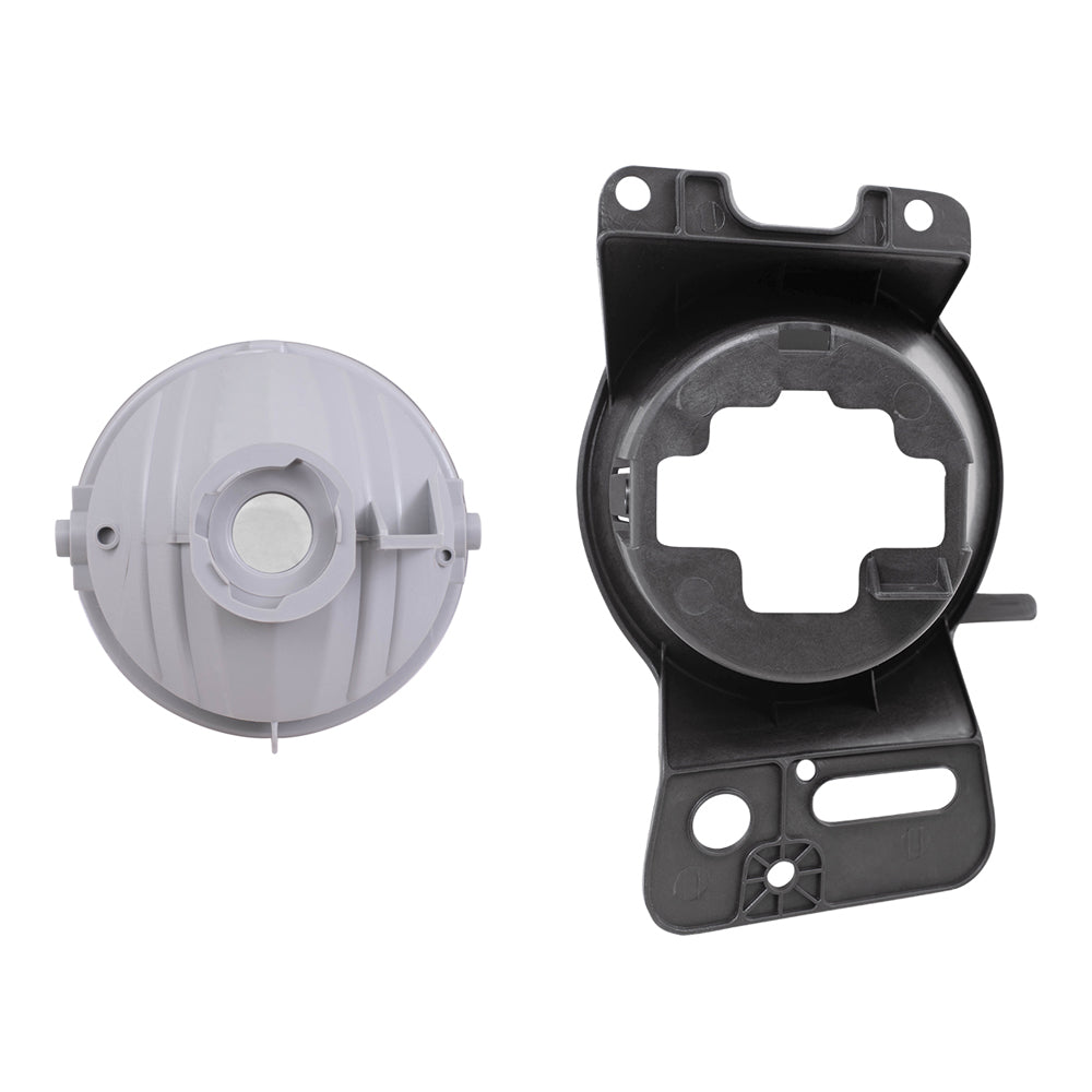 Brock Aftermarket Replacement Driver Left Passenger Right Round Fog Lights and Round Fog Light Mounting Brackets 4 Piece Set Compatible with 2006-2008 Ford F-150