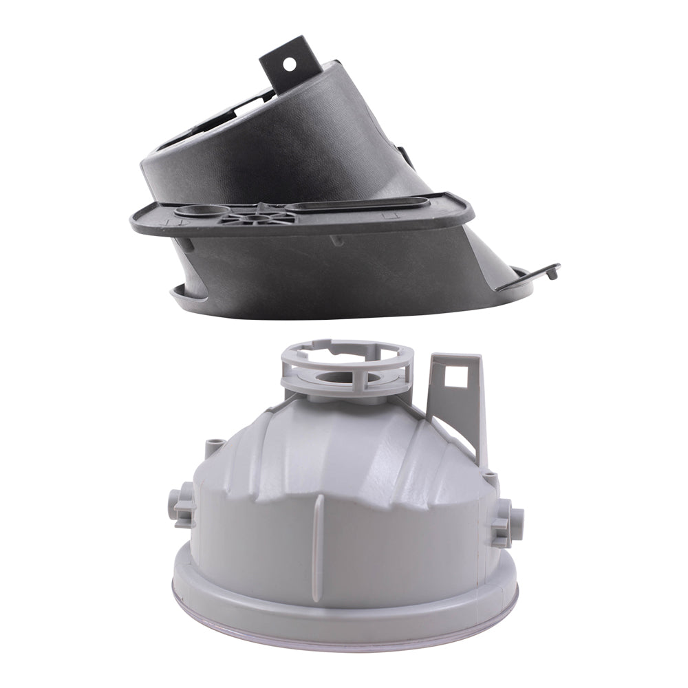 Brock Aftermarket Replacement Driver Left Passenger Right Round Fog Lights and Round Fog Light Mounting Brackets 4 Piece Set Compatible with 2006-2008 Ford F-150