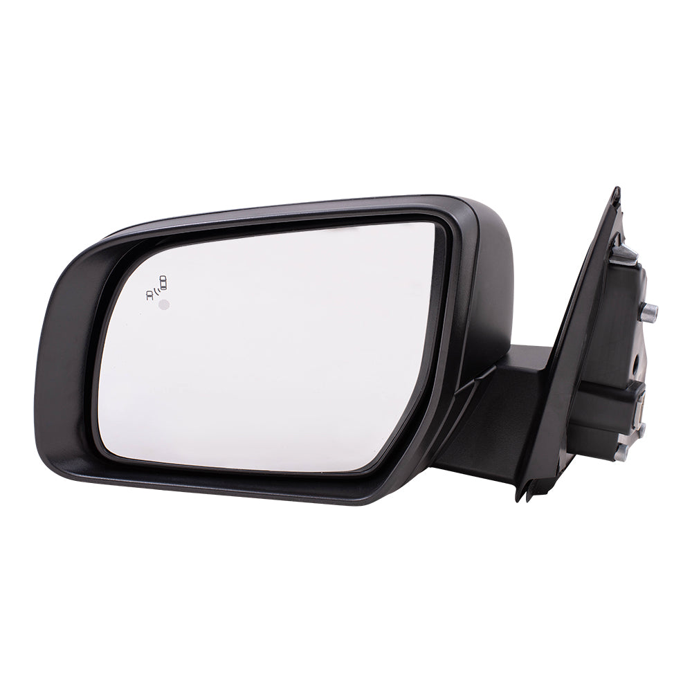 Brock Replacement Driver Side Power Mirror Paint to Match Black with Power Fold and Blind Spot Detection without Heat or Signal Compatible with 2019-2021 Ranger