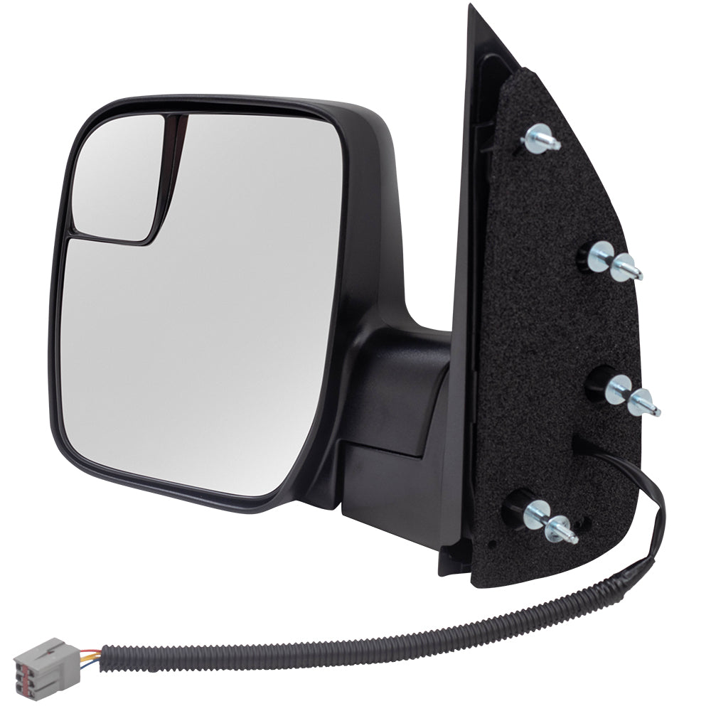 Power Sail Type Mirror fits 09-14 Ford E-Series Van Driver Side w/ Spotter Glass