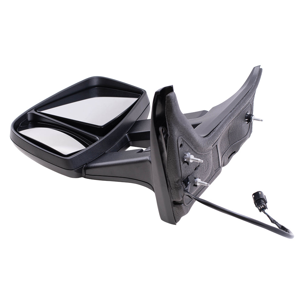 Replacement Driver Side Door Power Mirror with Dual Long Arms Compatible with 2015-2017 Transit Van with Medium or High Roof