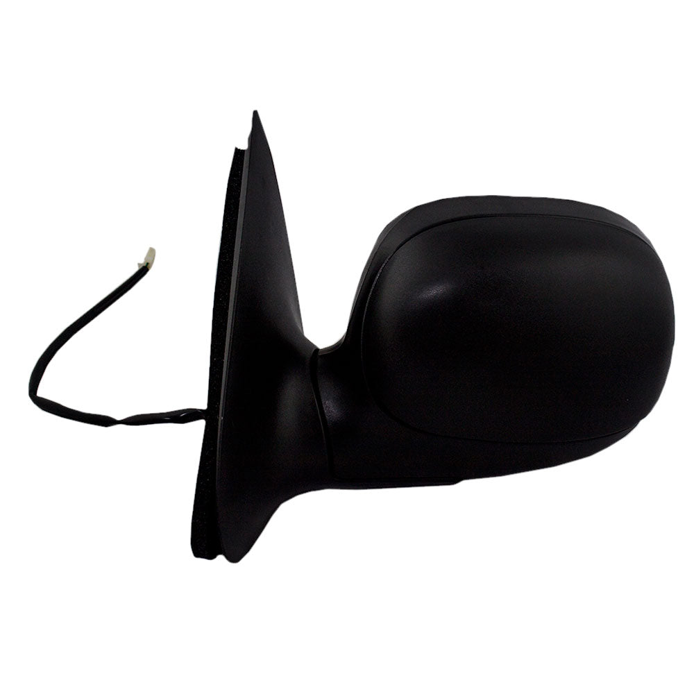 Brock Replacement Driver Side Power Mirror Textured Black Foldaway without Heat or Signal with Adapter Compatible with 1997-2002 F-150/F-250 Light Duty EXCLUDING Crew Cab