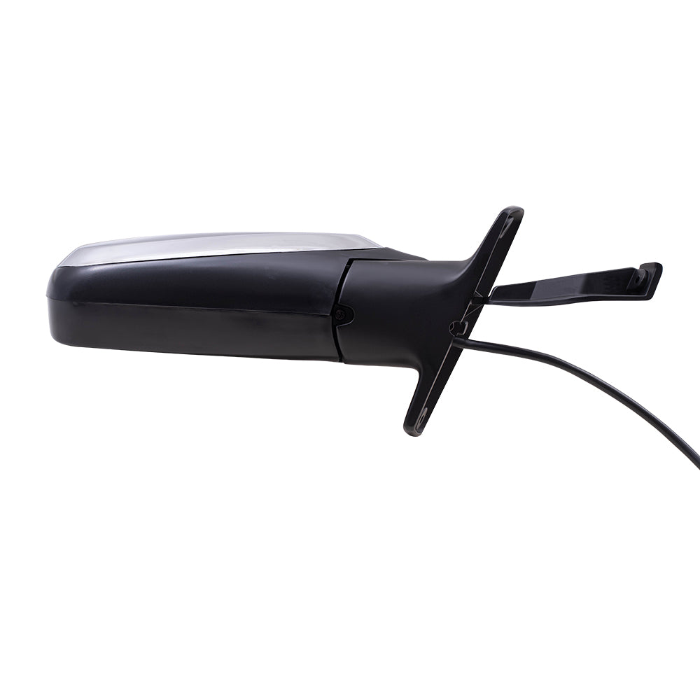 Replacement Passenger Power Side View Mirror Black & Chrome Compatible with 1992-1996 F150 Pickup Truck F7TZ17683BAB