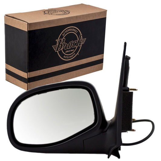 Brock Replacement Driver Side Power Mirror Paint to Match Black without Heat Compatible with 1993-2005 Ranger & 1996-2002 B-Series Trucks