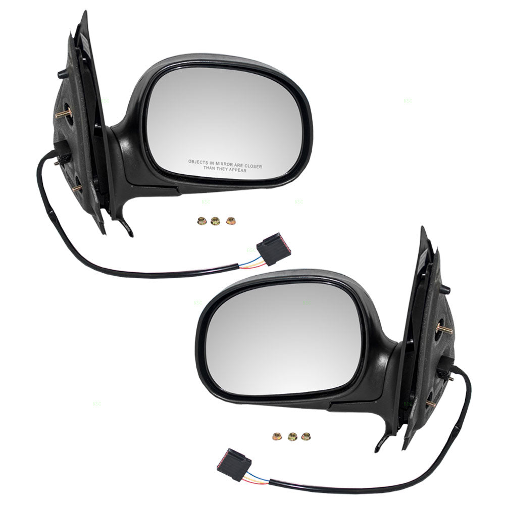 Driver and Passenger Power Side View Mirrors Textured Replacement for 1998-2002 Expediton F85Z17683GAB F85Z17682GAA
