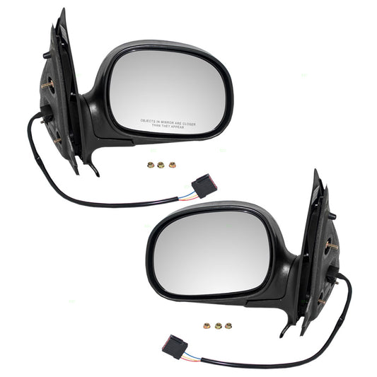 Driver and Passenger Power Side View Mirrors Textured Replacement for 1998-2002 Expediton F85Z17683GAB F85Z17682GAA