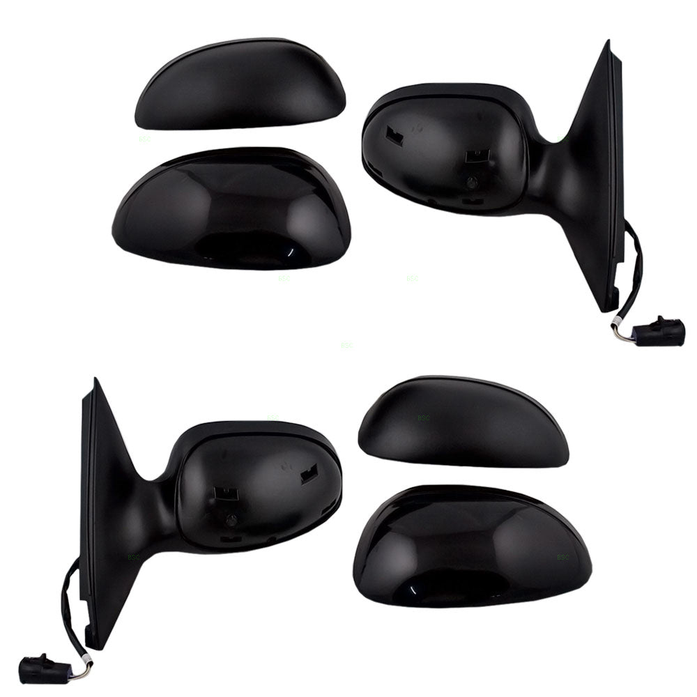 Driver and Passenger Power Side View Mirrors Ready-to-Paint & Textured Covers Replacement for 00-07 Taurus 6F1Z17683C 6F1Z17682C