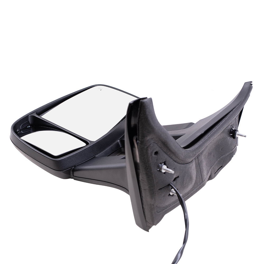 Replacement Set Driver and Passenger Side Mirrors Heated with Signal Dual Long Arms Compatible with 2015-2019 Transit Van with Low Roof
