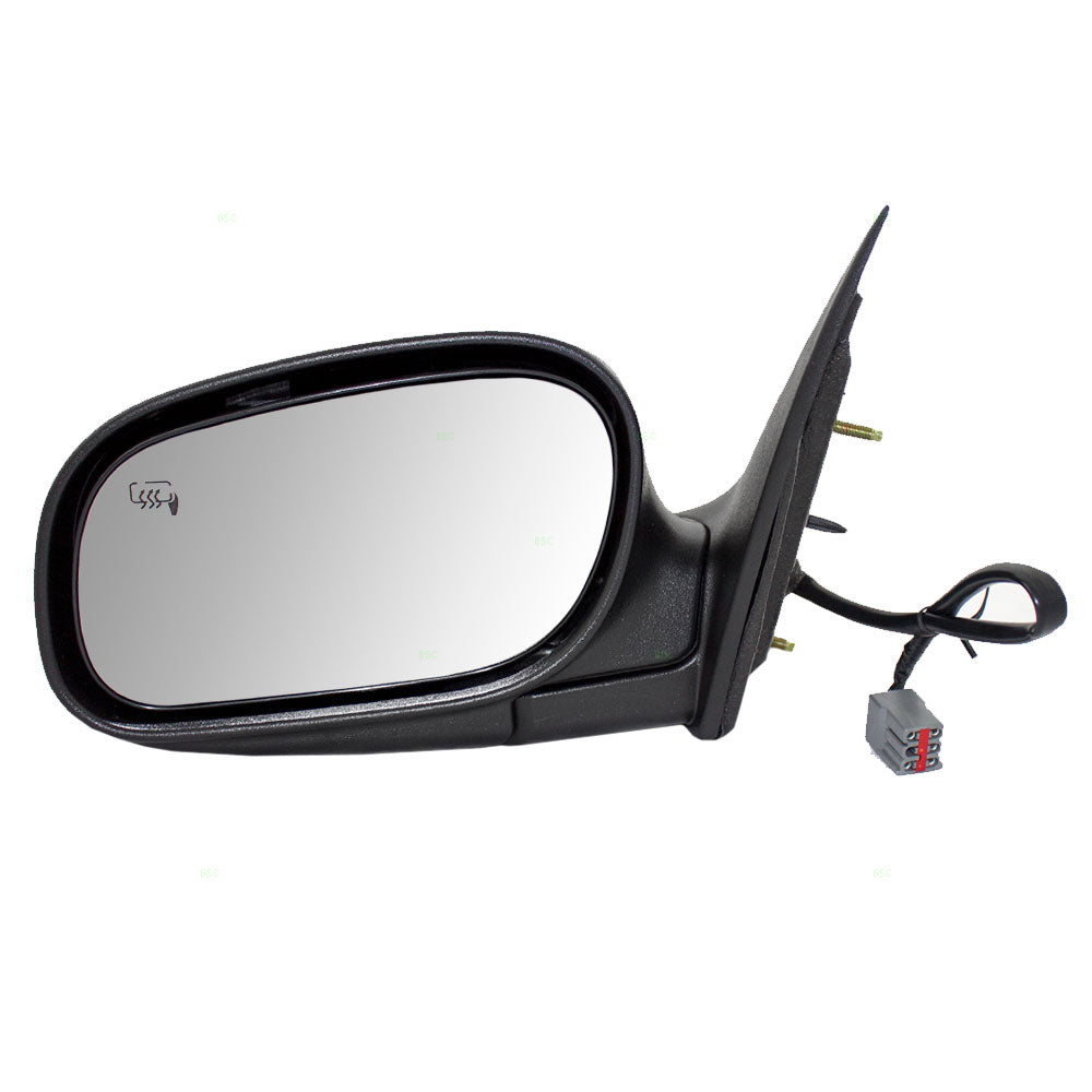 Brock Replacement Drivers Performance Upgrade Power Side View Mirror Heated with Chrome Cover Compatible with 98-08 Crown Victoria Grand Marquis 6W7Z17683BA