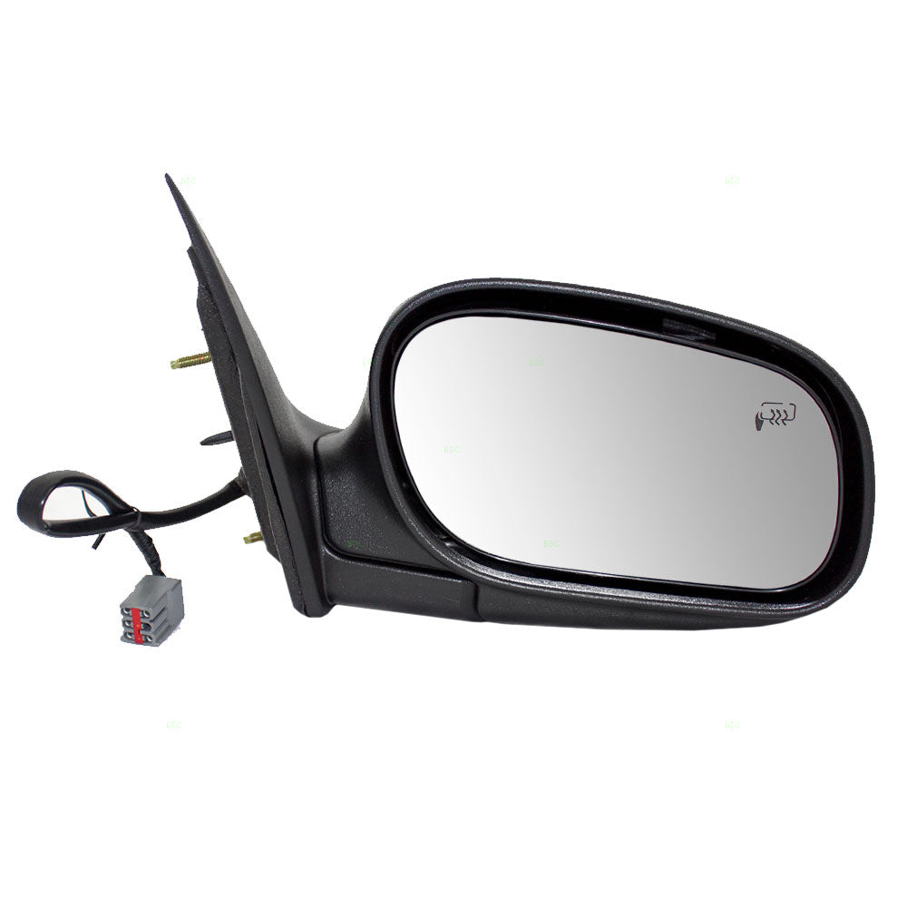 Brock Replacement Passengers Performance Upgrade Power Side View Mirror Heated with Chrome Cover Compatible with 98-08 Crown Victoria Grand Marquis 6W7Z17682BA